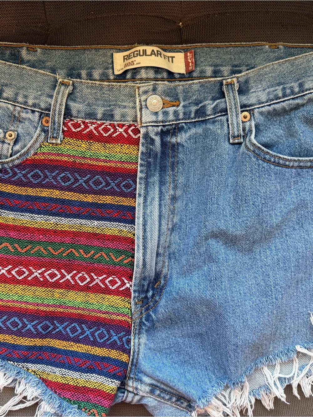 Custom Vintage Levi’s 505 Woven Denim Cutoff Shorts W38